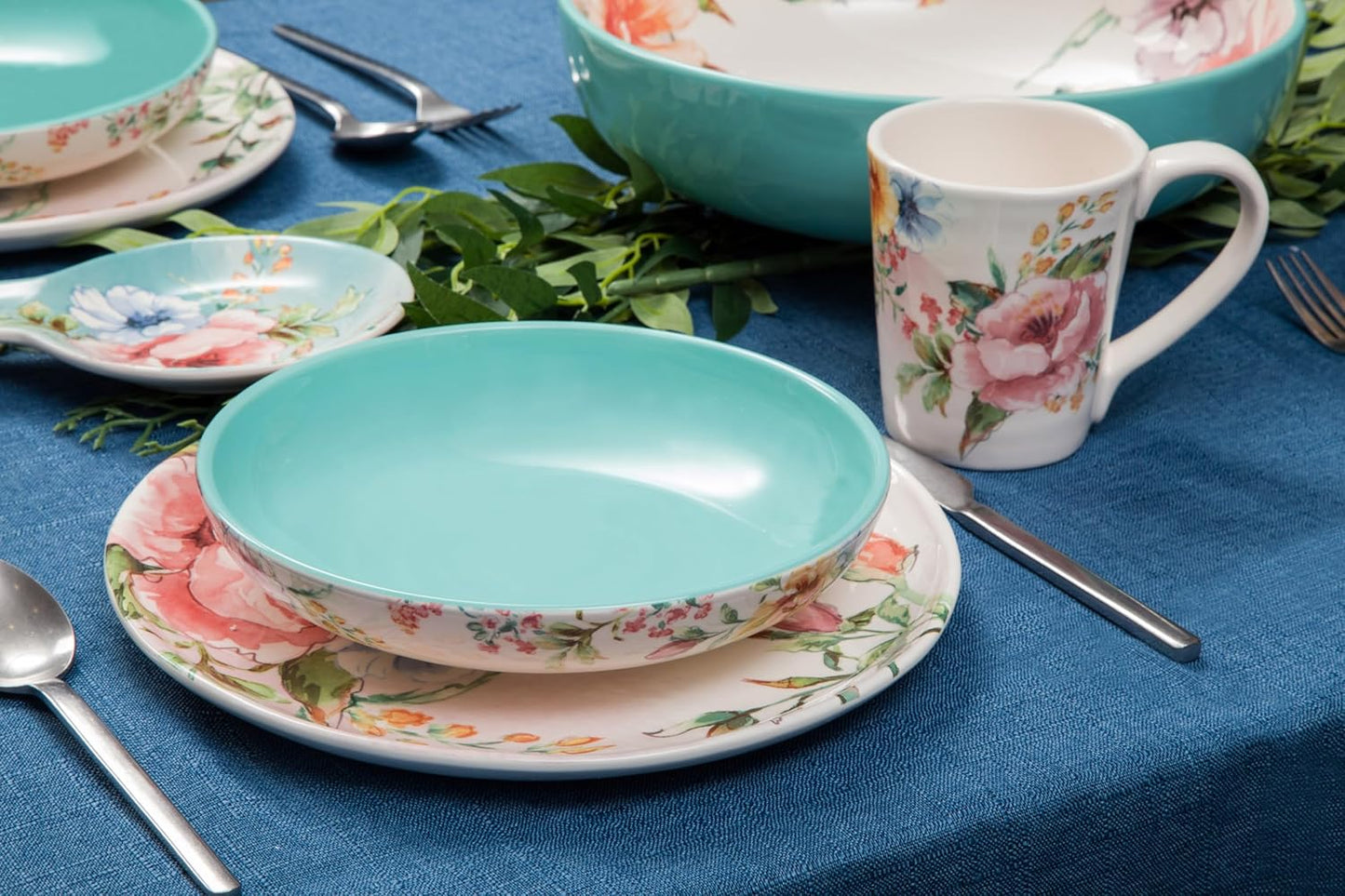 Margret'S Garden Ceramic Pasta Bowl