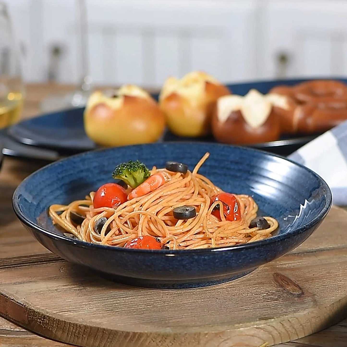 Ceramic Pasta Bowls Set