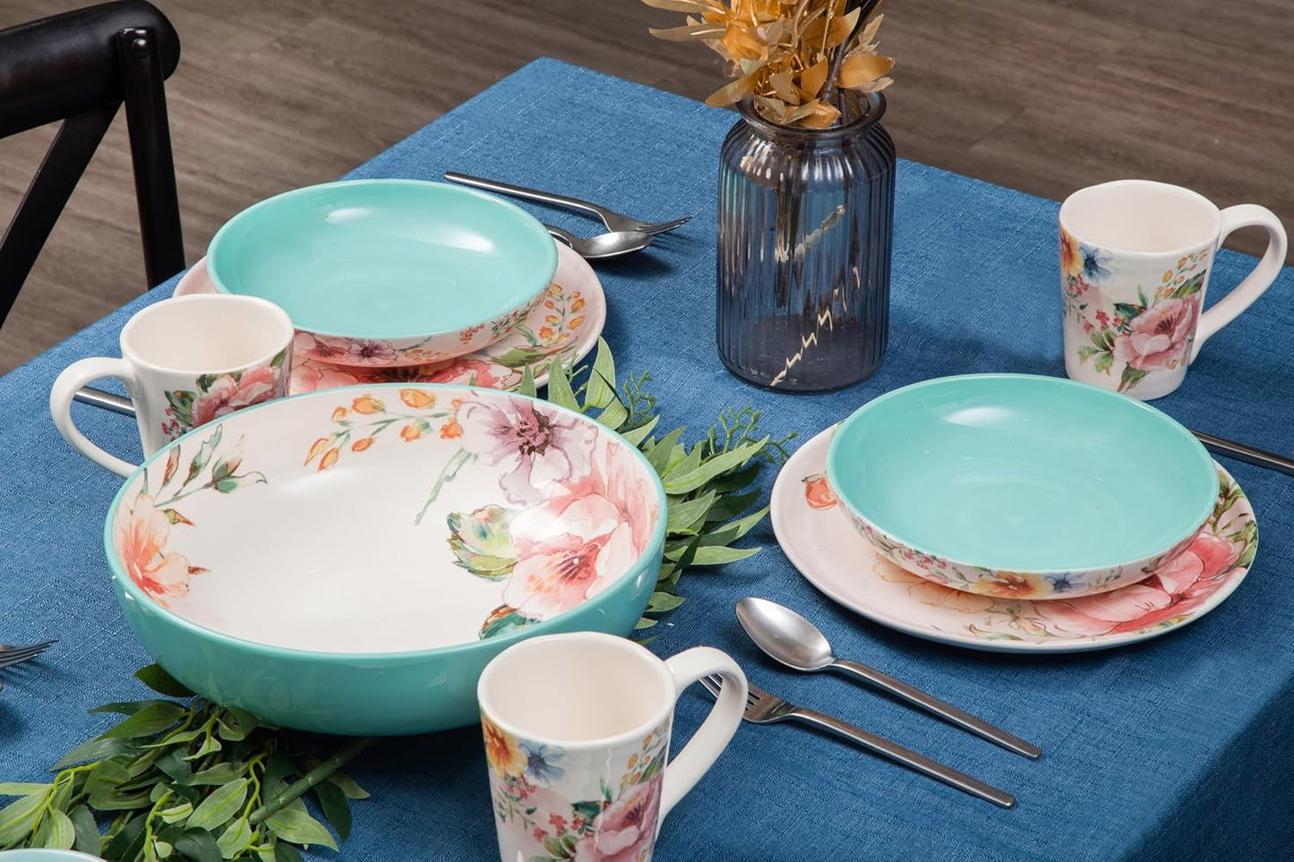 Margret'S Garden Ceramic Pasta Bowl
