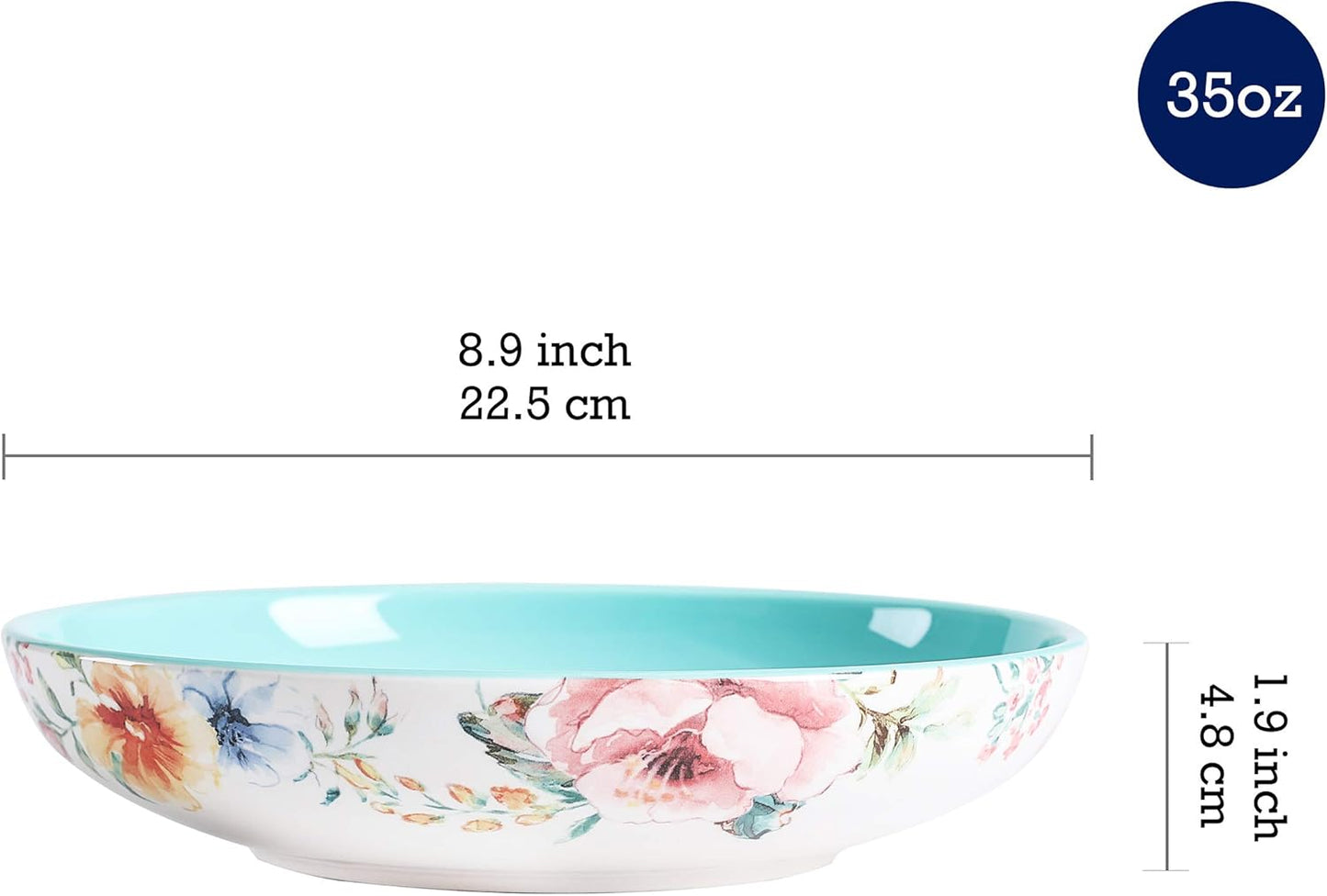 Margret'S Garden Ceramic Pasta Bowl