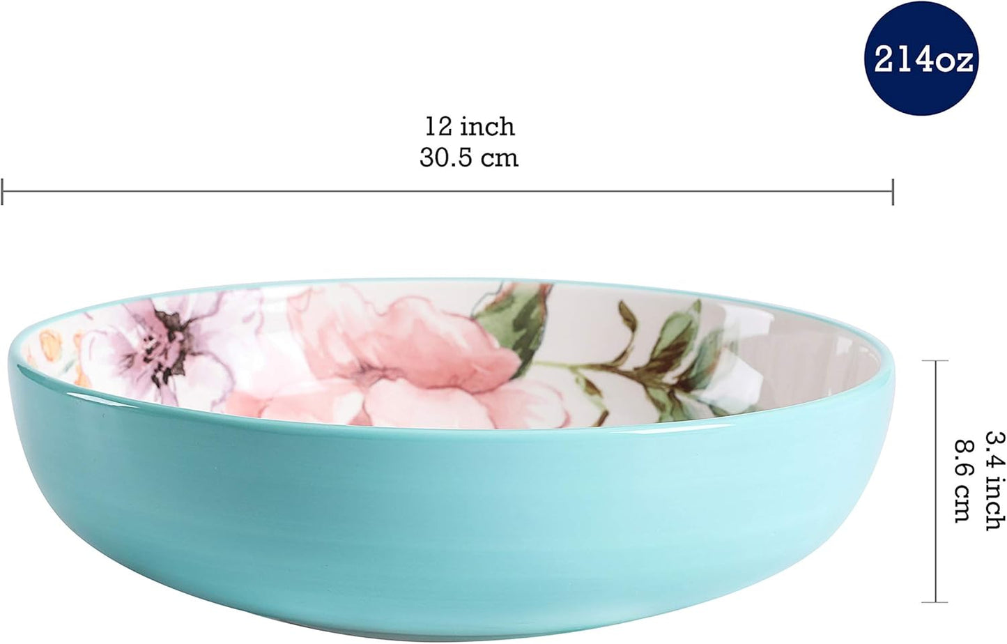 Margret'S Garden Ceramic Pasta Bowl